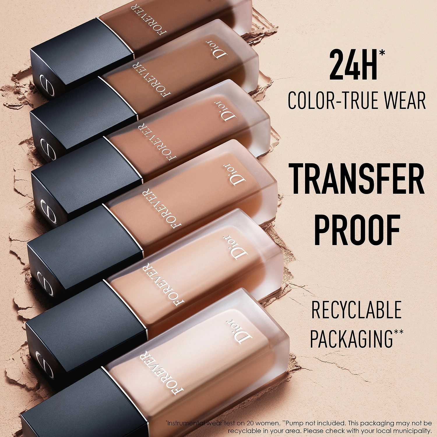 Dior Forever Matte Skincare Foundation 4.5W Warm - Medium Skin with Warm Undertones - Image 3