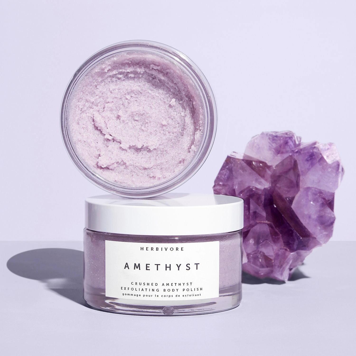 Herbivore Amethyst Body Scrub with Epsom Salt Size: 6.6 oz/200 mL Vegan - Image 4