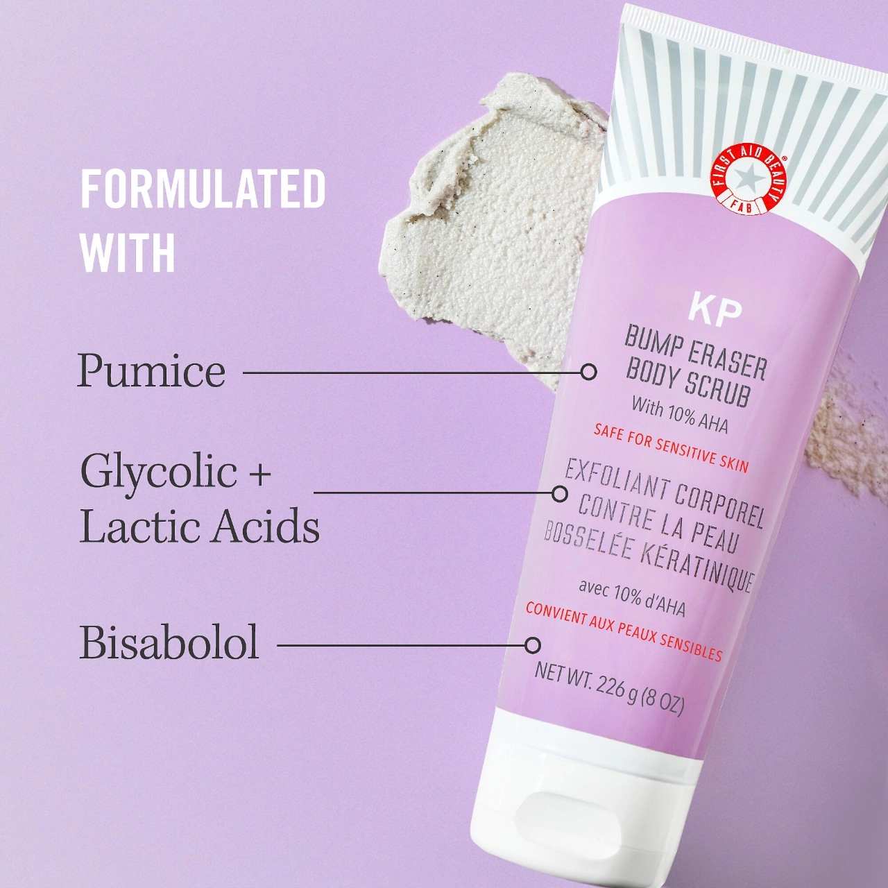 First Aid Beauty KP Bump Eraser Body Scrub with 10% AHA, Size: 2 oz/ 56.7 g - Image 15