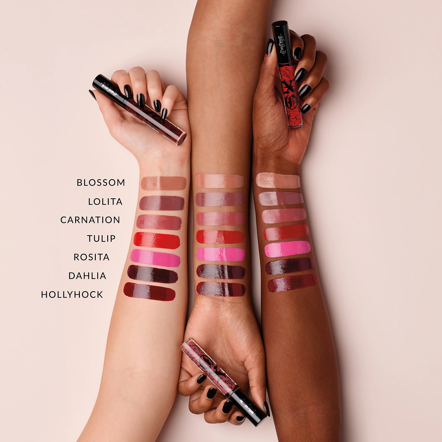 KVD Beauty XO Vinyl Lip Cream Lip Gloss in Hollyhock - Juicy Berry - Image 2