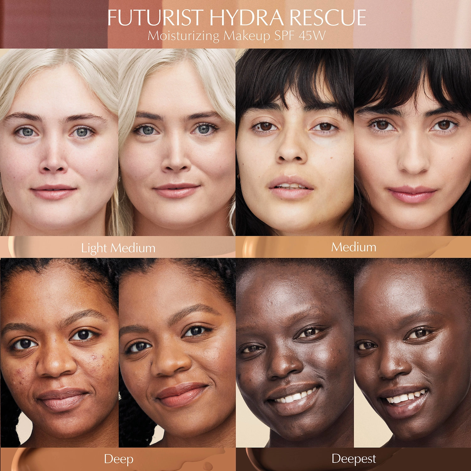 Estée Lauder Futurist Hydra Rescue Moisturizing Foundation SPF 45 Color: 3N2 Wheat - Medium with Neutral, Subtle Golden Undertones - Image 2
