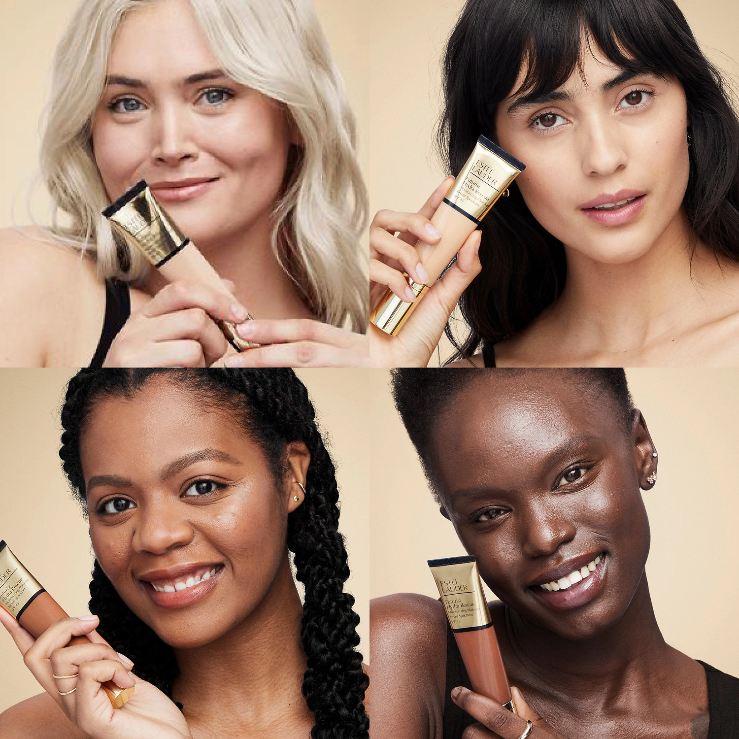 Estée Lauder Futurist Hydra Rescue Moisturizing Foundation SPF 45 Color: 7W2 Rich Spice - Extra Deep with Neutral Brown Undertones - Image 3