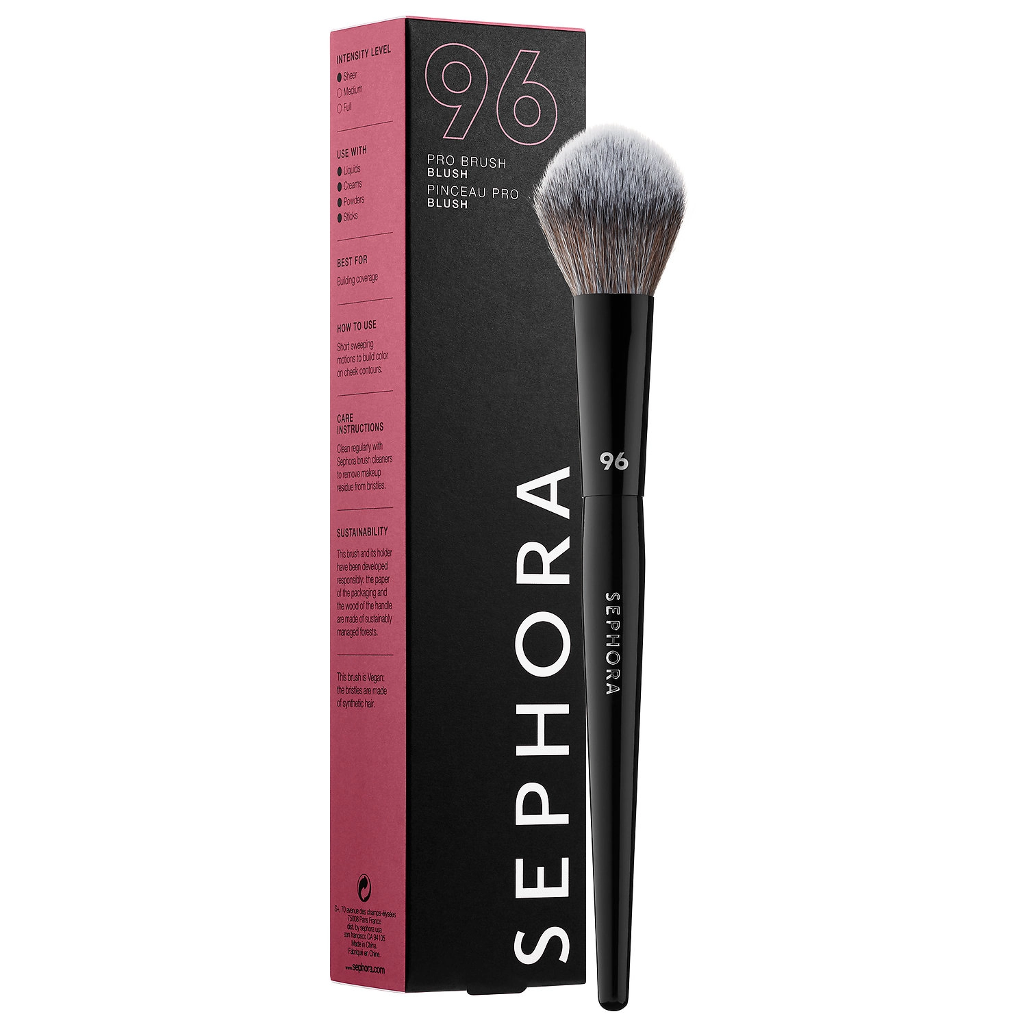 SEPHORA COLLECTION PRO Blush Brush #96 Vegan - Image 3