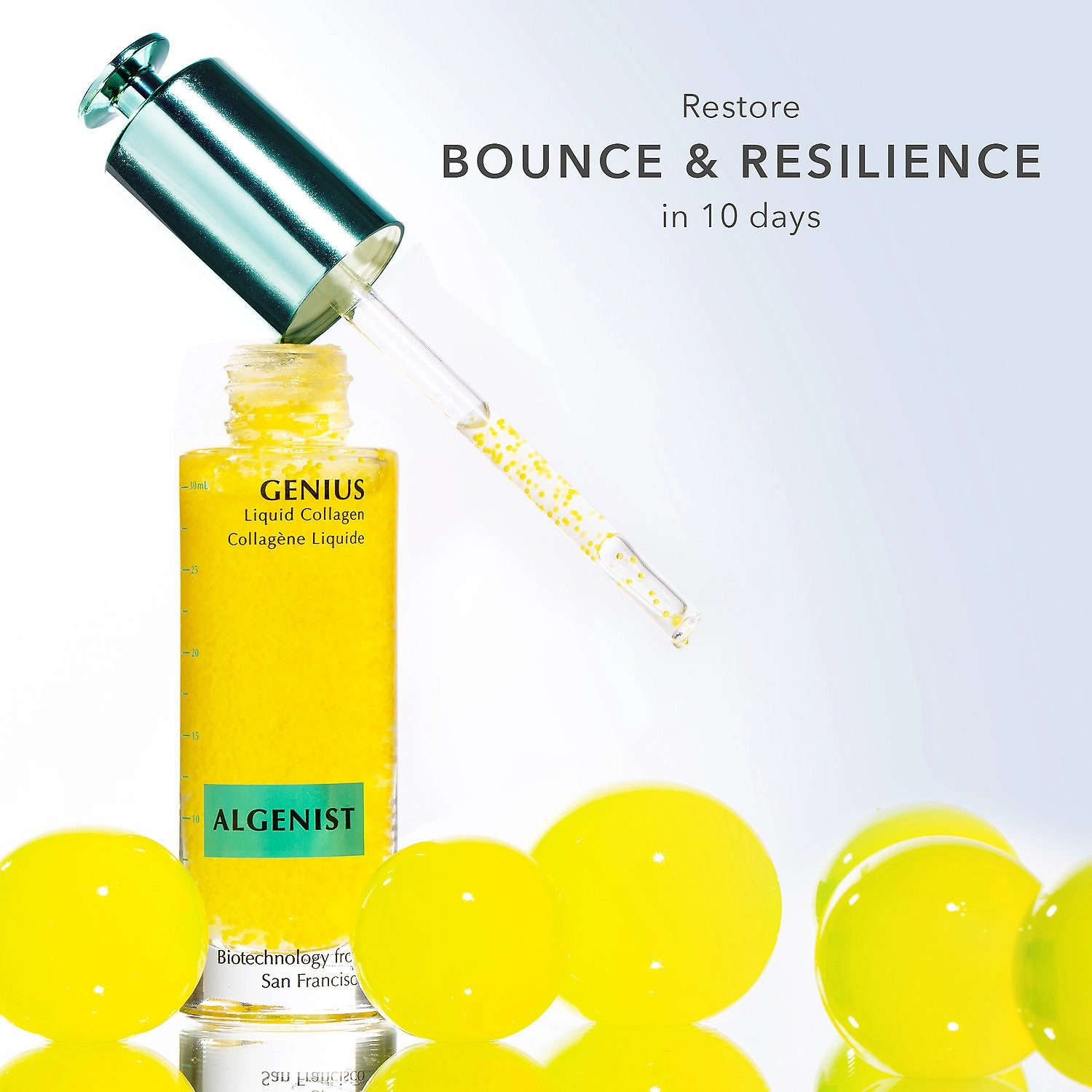 Algenist GENIUS Liquid Collagen® Serum - 0.21 oz/6.2 mL - Vegan - Loss of Firmness - Hypoallergenic - Without Parabens - Image 10