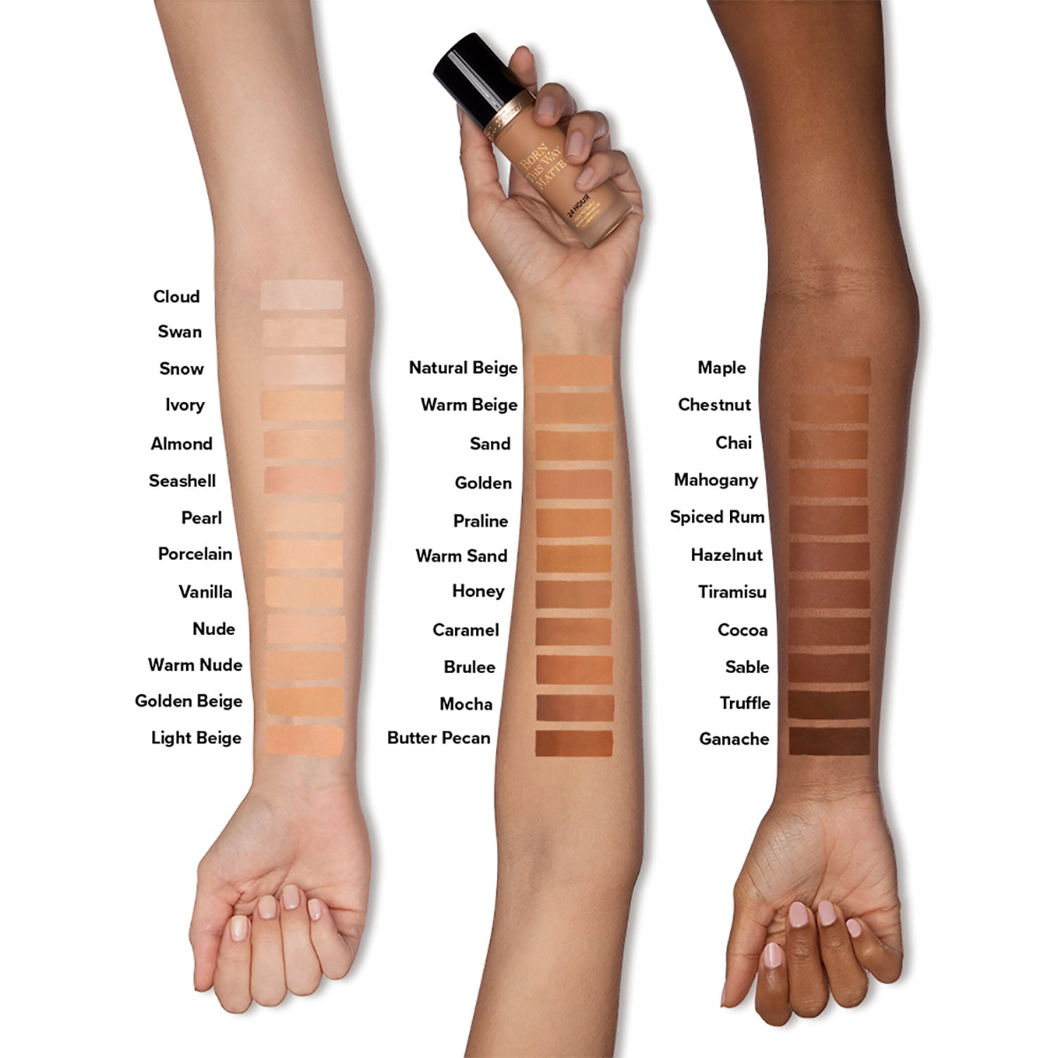 Too Faced Born This Way Matte Longwear Liquid Foundation Color: Warm Beige - Medium with Neutral Undertones - Image 2
