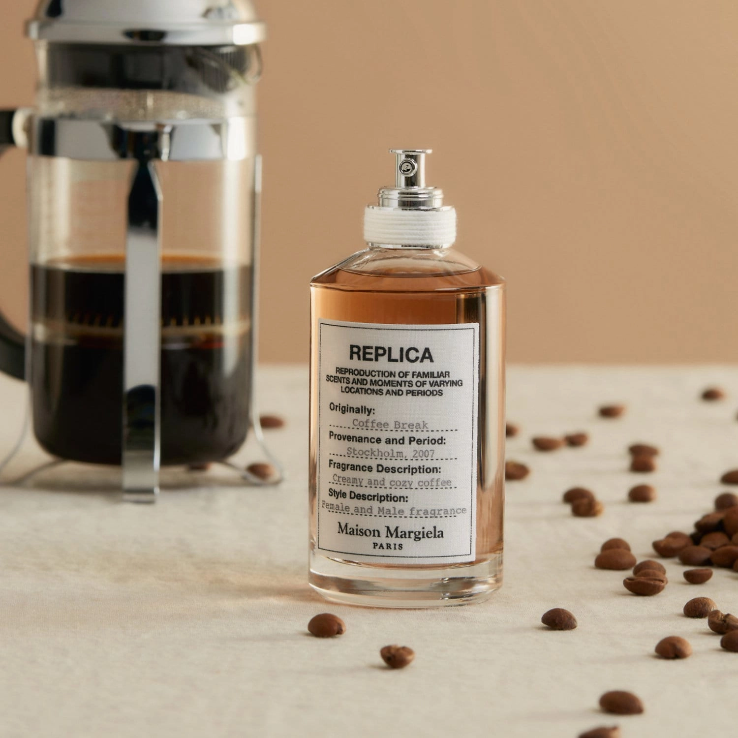 Maison Margiela 'REPLICA' Coffee Break Eau de Toilette 3.4 oz/100 mL Warm & Spicy Warm & Sweet Gourmand Coffee Accord, Lavender, Milk Mousse Accord - Image 4