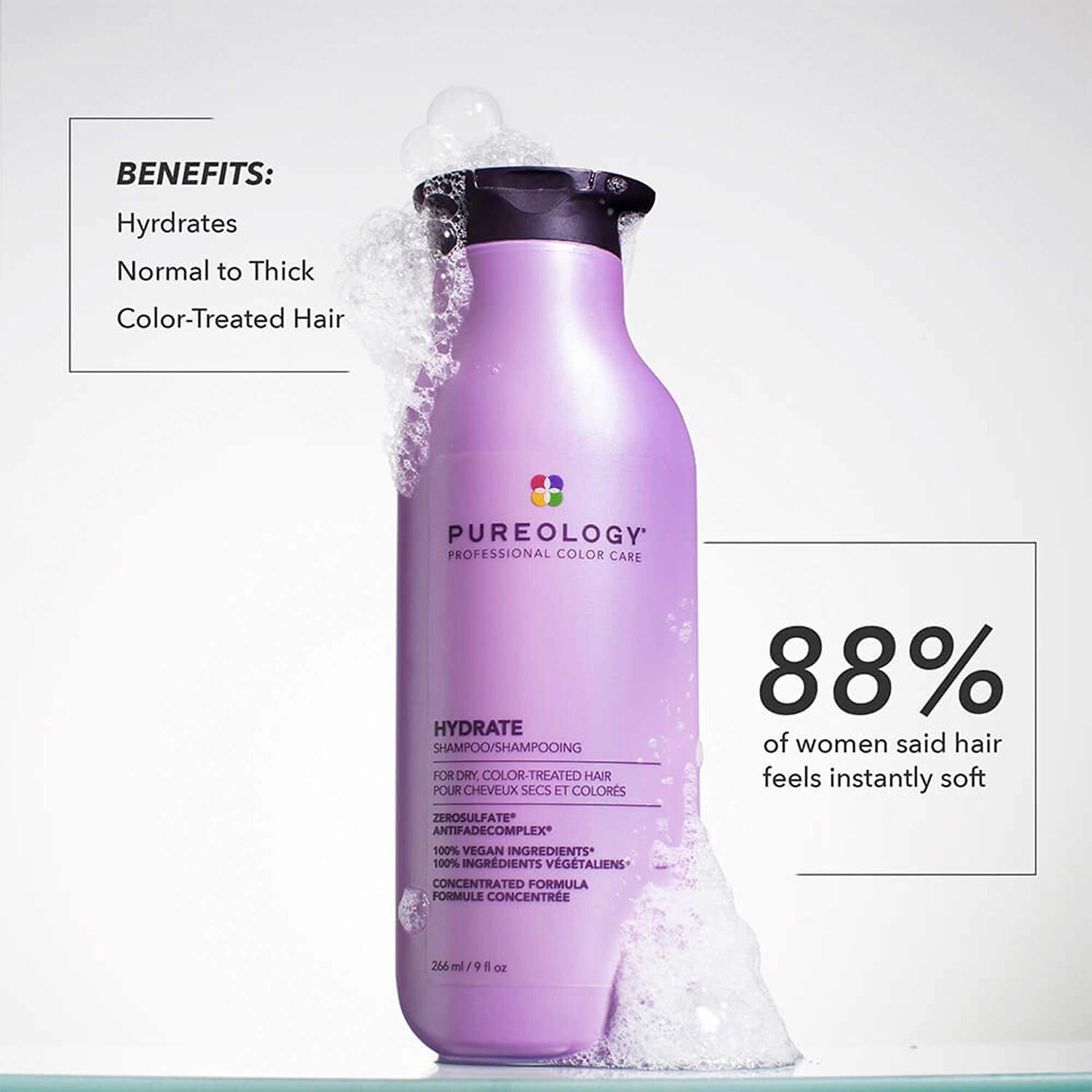 Pureology Hydrate Shampoo for Dry, Color-Treated Hair - 33.8 fl oz/1000 mL - Image 2