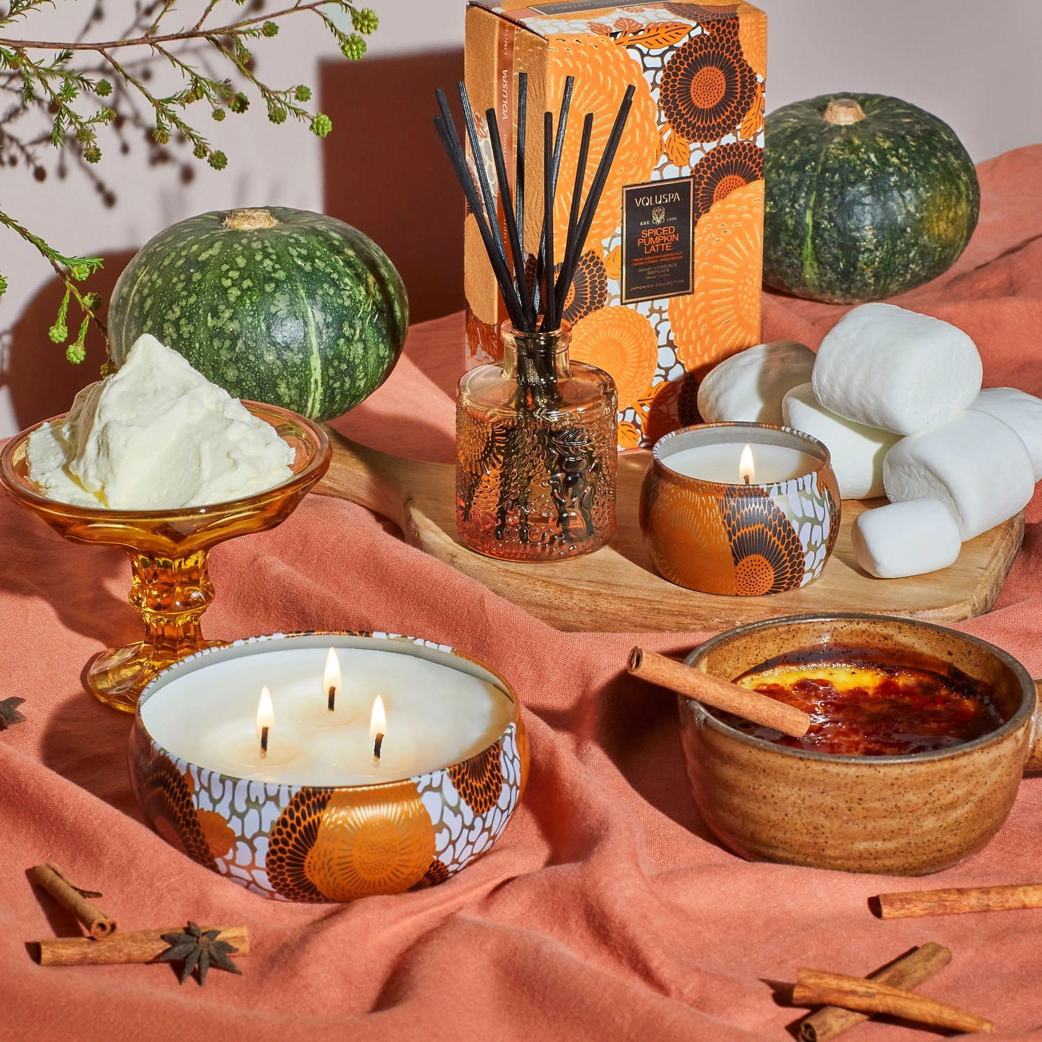 VOLUSPA Spiced Pumpkin Latte Home Diffuser - Vegan, Warm & Spicy Scent - Image 3