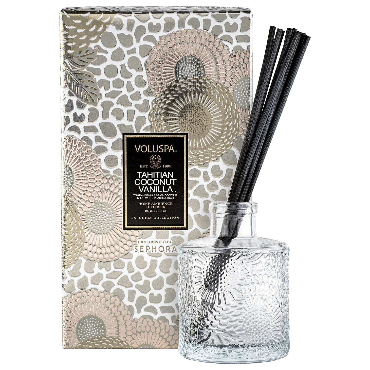 VOLUSPA Tahitian Coconut Vanilla Home Diffuser 3.4 oz/100 mL Warm & Spicy Scent - Image 5