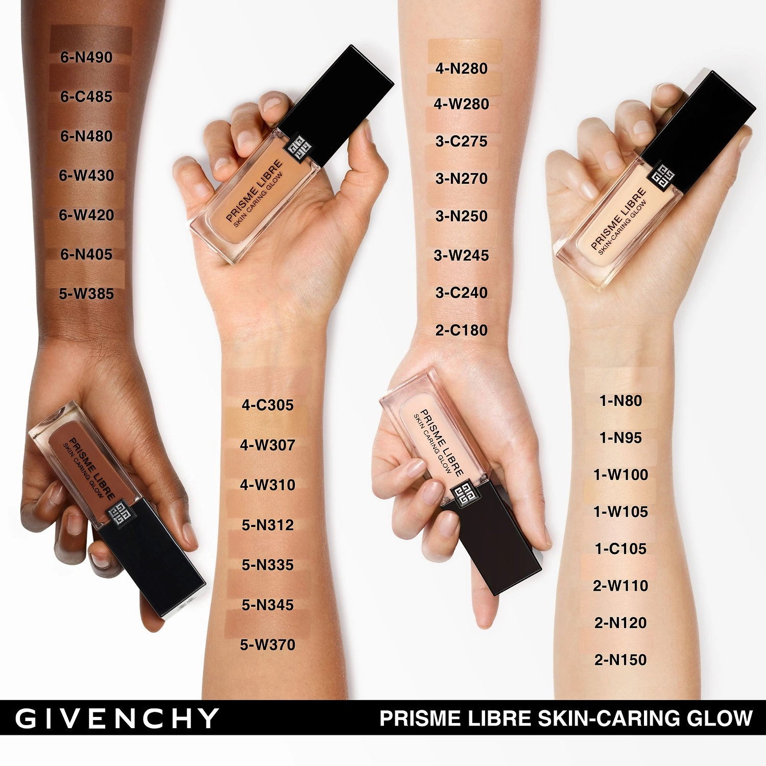 Givenchy Prisme Libre Skin-Caring Glow Foundation Color: 01-N95 - Image 2