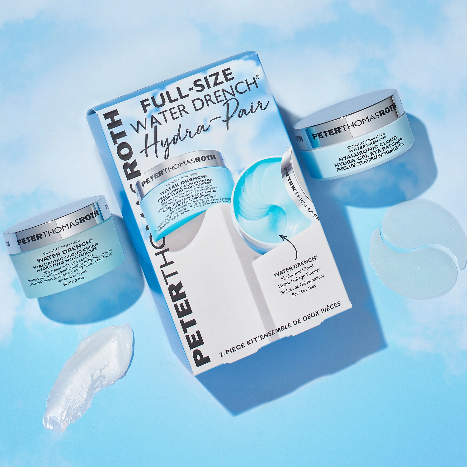 Peter Thomas Roth Full-Size Water Drench® Hydra-Pair 2-Piece Kit - Hyaluronic Acid, Dark Circles, Anti-Aging, Fragrance Free, Dryness, Without Parabens - Image 3