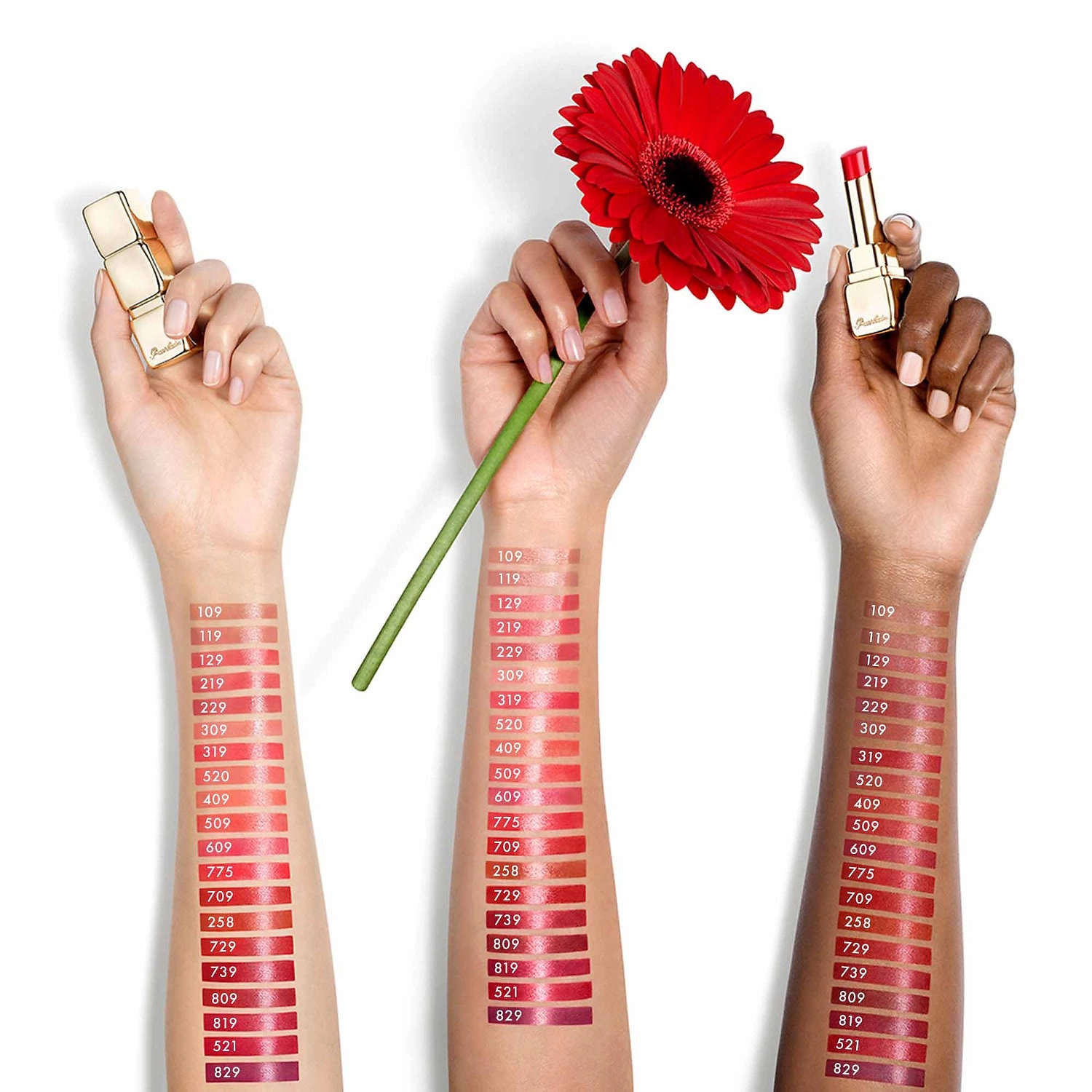 GUERLAIN KissKiss Shine Bloom Lipstick Balm Color: 219 Eternal Rose - Image 2