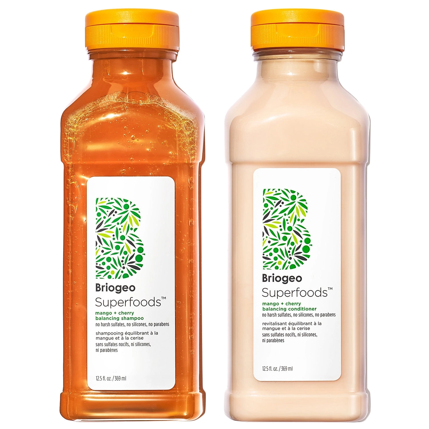 "Briogeo Superfoods Mango + Cherry Balancing Shampoo + Conditioner Duo for Oil Control" - Image 2
