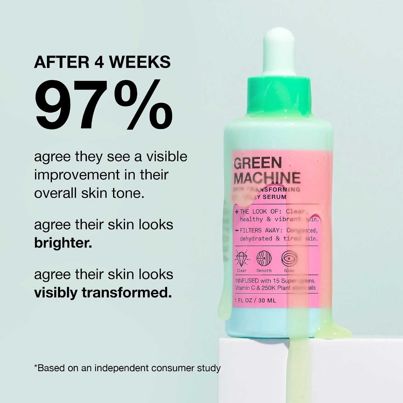 iNNBEAUTY PROJECT Green Machine Vitamin C Dark Spot & Hyperpigmentation Serum 1 oz/30 mL Vegan - Image 5