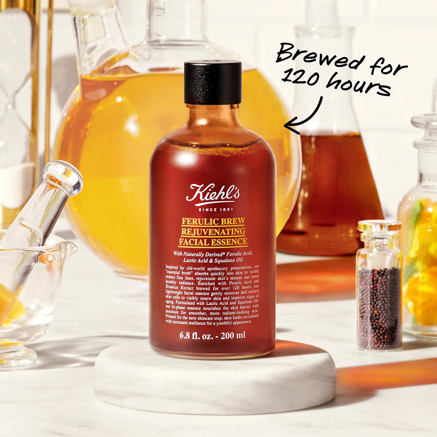 Kiehl's Since 1851 Ferulic Brew Facial Treatment Essence with Lactic Acid 6.8 oz/200 mL - Image 5