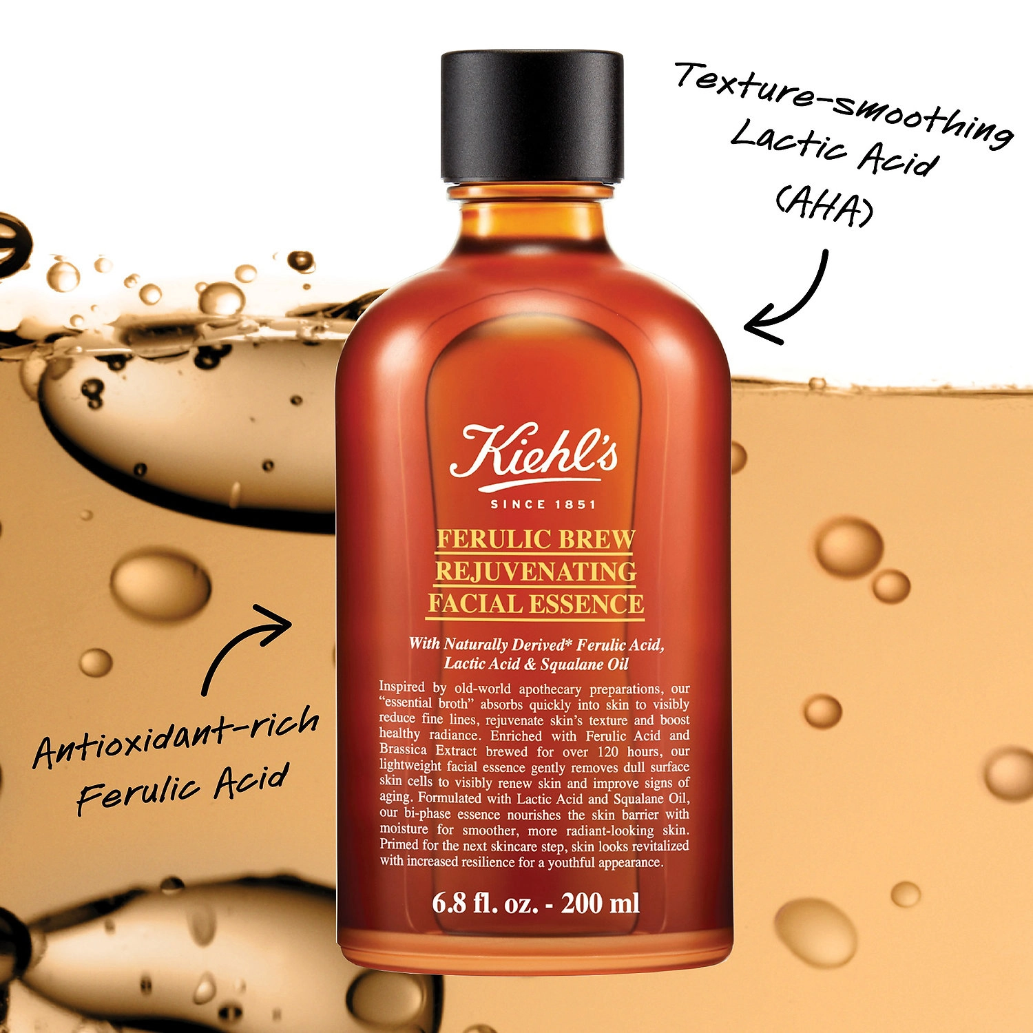 Kiehl's Since 1851 Ferulic Brew Facial Treatment Essence with Lactic Acid 6.8 oz/200 mL - Image 7