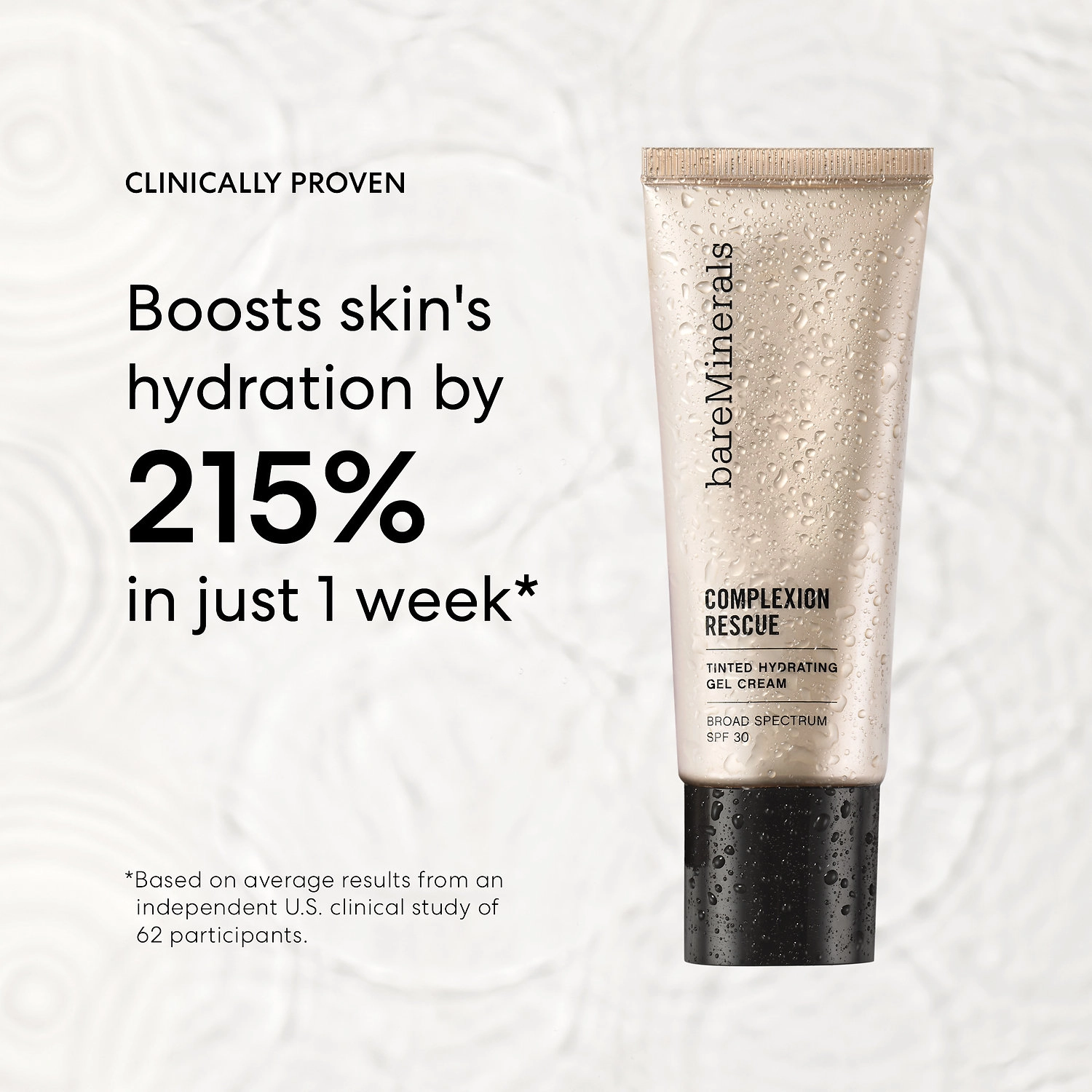 bareMinerals COMPLEXION RESCUE™ Tinted Hydrating Gel Cream SPF 30 Color: Bamboo 5.5 - Light Coverage Vegan - Image 3