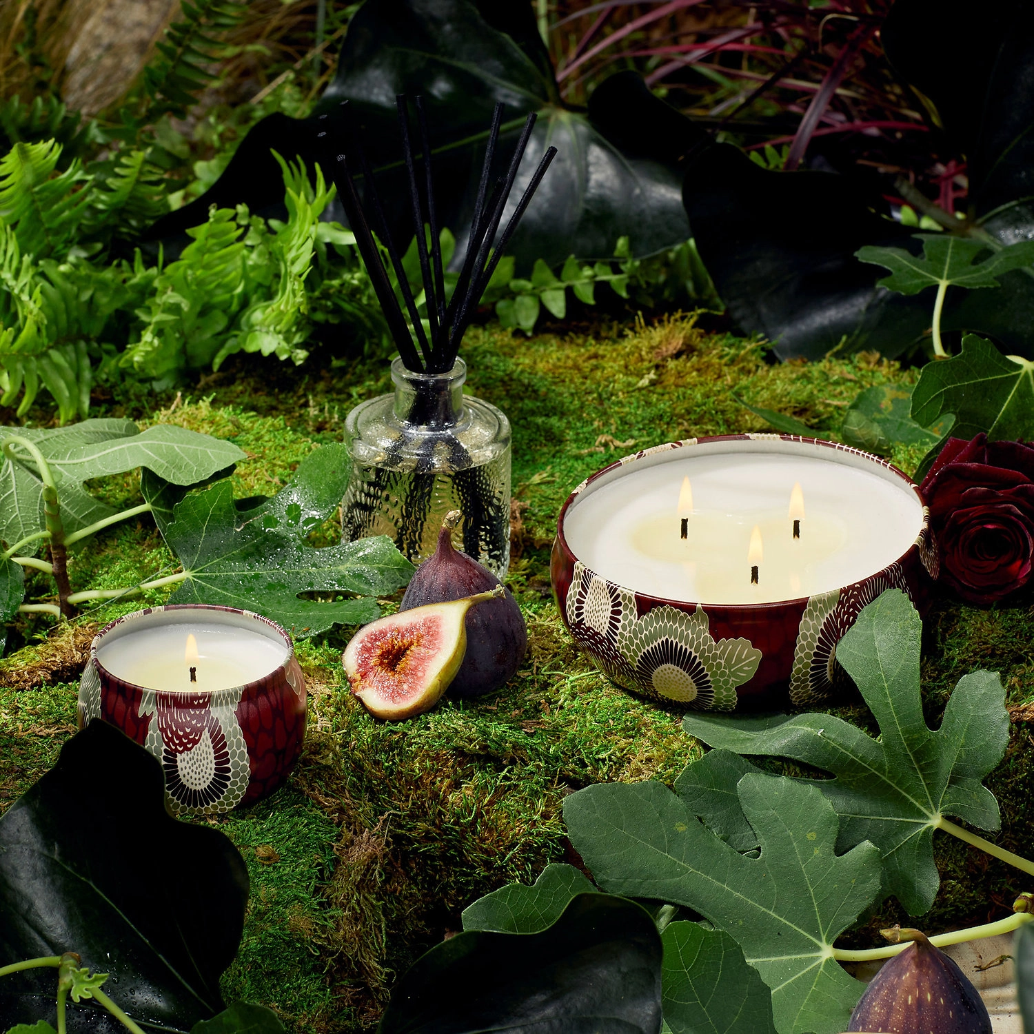 VOLUSPA Mini Forbidden Fig Decorative Tin Candle 4 oz/ 113 g Vegan Floral Scent - Image 6
