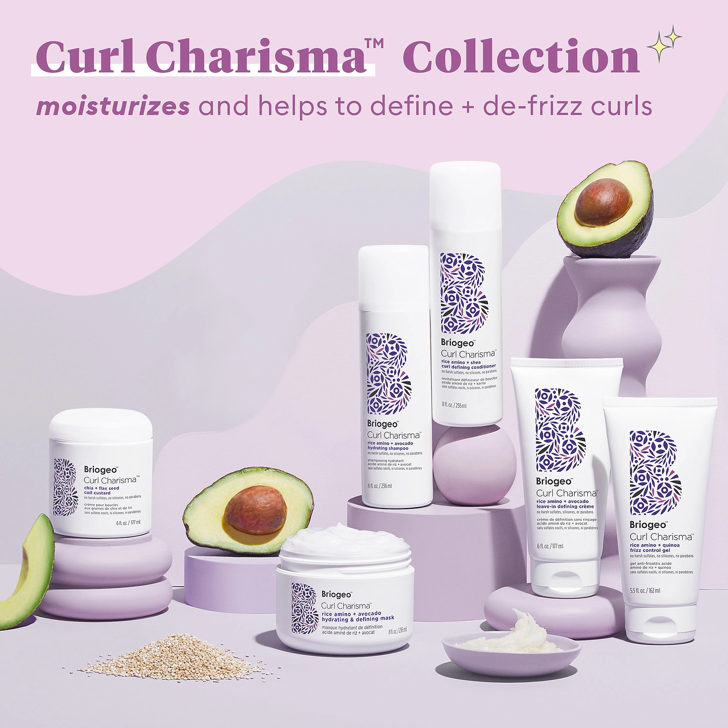 Briogeo Curl Charisma™ Rice Amino + Avocado Hydrating & Defining Hair Mask 8 oz/ 236 mL - Image 8