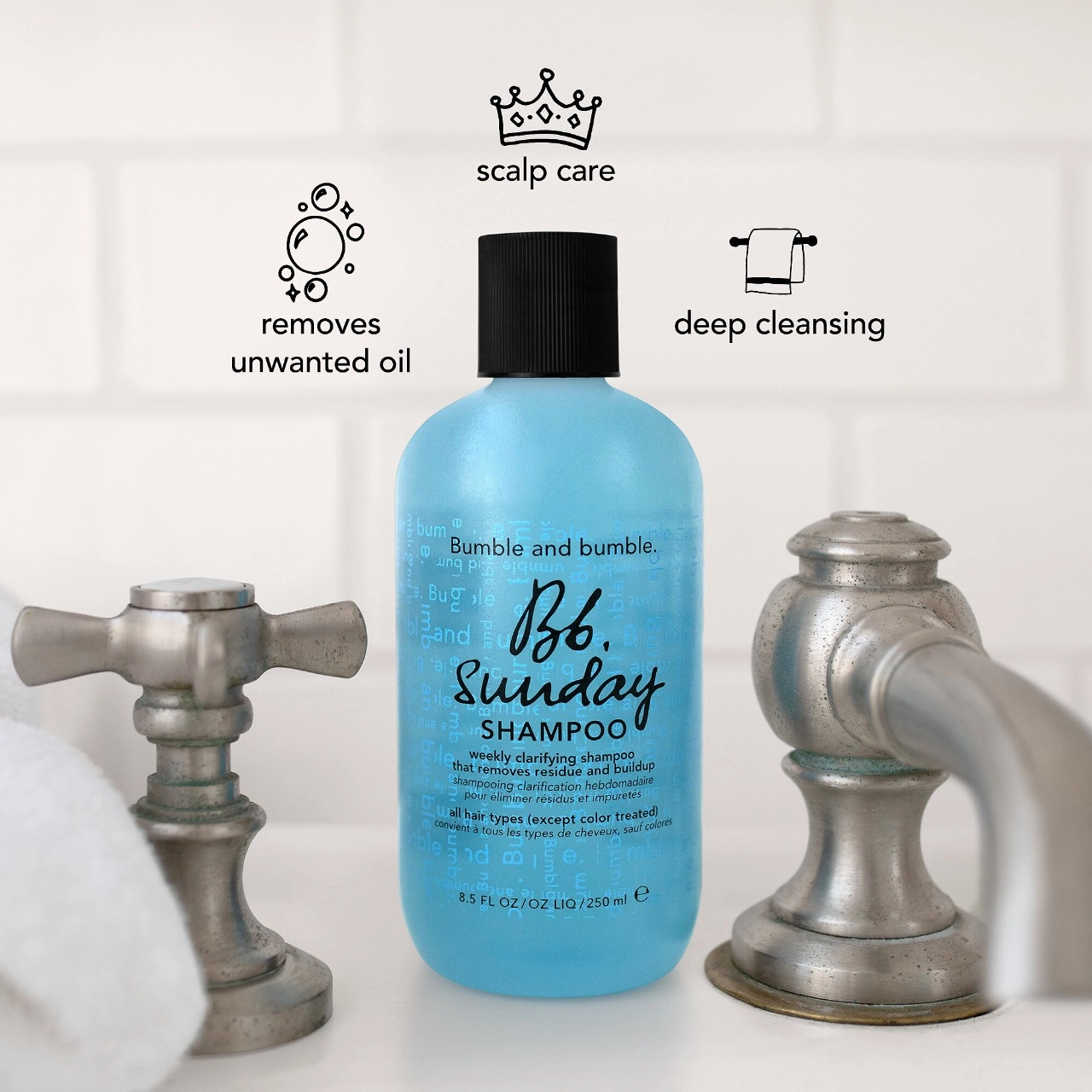 Bumble and bumble Sunday Clarifying Shampoo 2 oz Vegan All Hair Types Oily Scalp - Image 5