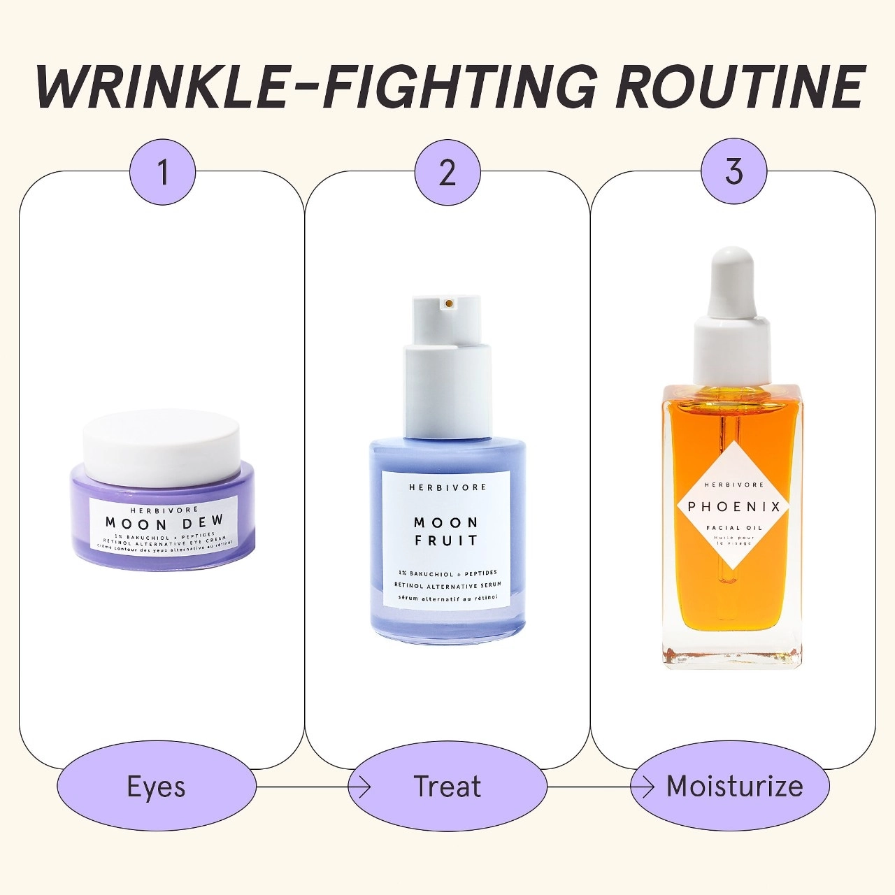 Herbivore Moon Fruit 1% Bakuchiol + Peptides Retinol Alternative Serum - Vegan - Image 8