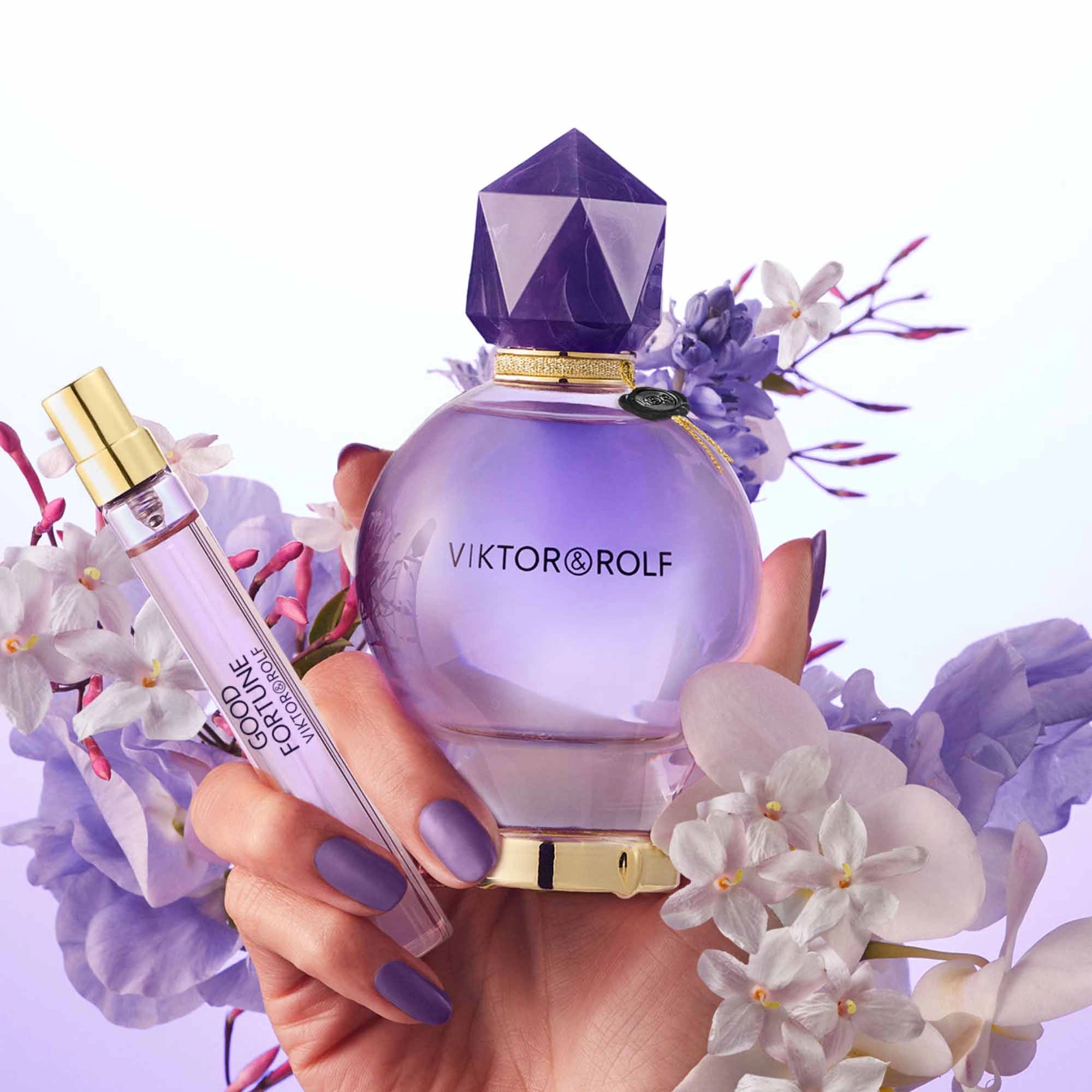 Viktor&Rolf Good Fortune Eau de Parfum Travel Spray 0.3 oz/10mL Refillable Vegan Floral Scent - Image 3