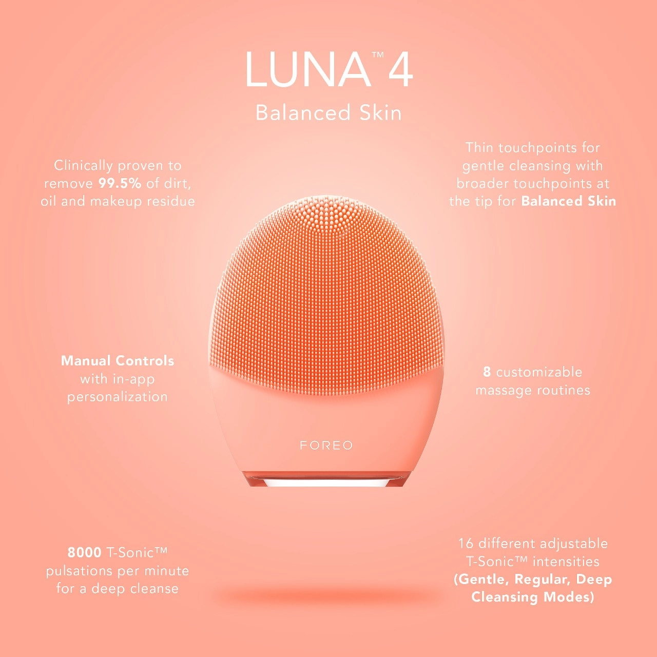 FOREO LUNA™ 4 Facial Cleansing & Firming Massage for Balanced Skin - Image 4