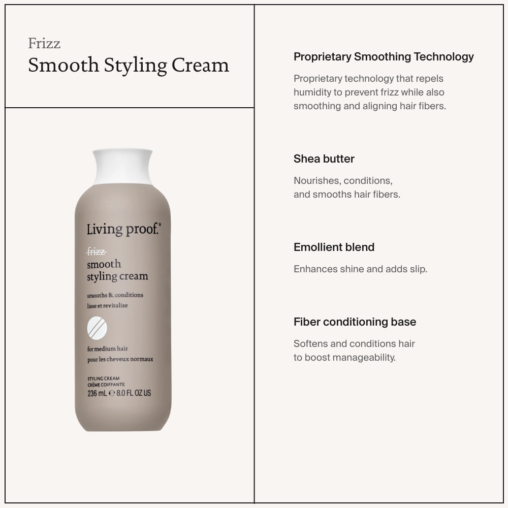 Living Proof No Frizz Smooth Styling Cream 8 oz / 236 mL - Image 4