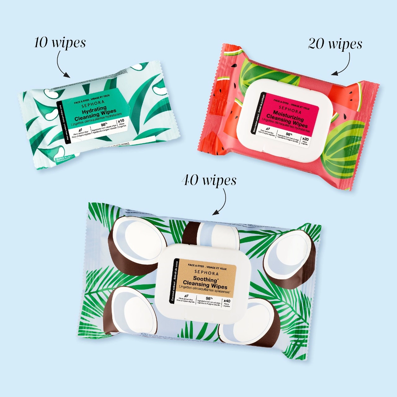 SEPHORA COLLECTION Cleansing + Exfoliating Wipes Hyaluronic Acid - Image 2
