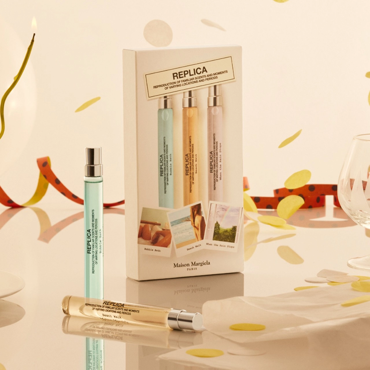Maison Margiela 'REPLICA' Travel Spray Set - Bubble Bath, Beach Walk, When the Rain Stops - Unisex Fresh Scents - Image 5