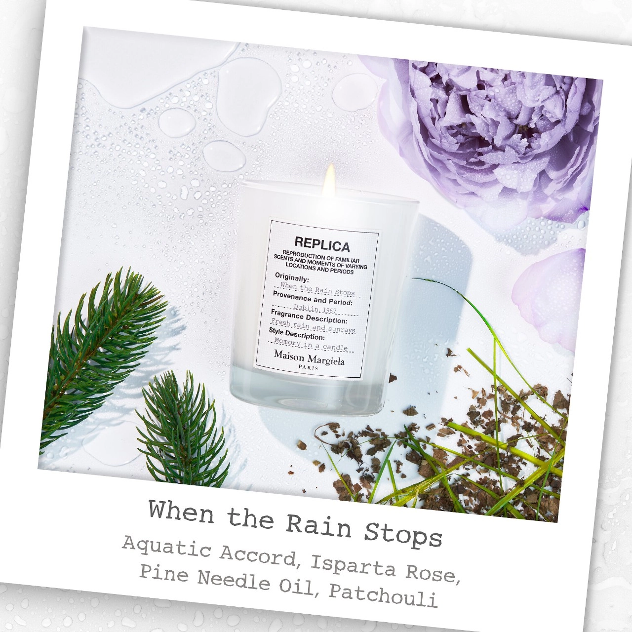 Maison Margiela ’REPLICA’ When the Rain Stops Scented Candle 5.8 oz / 165 g Fresh Scent - Image 2