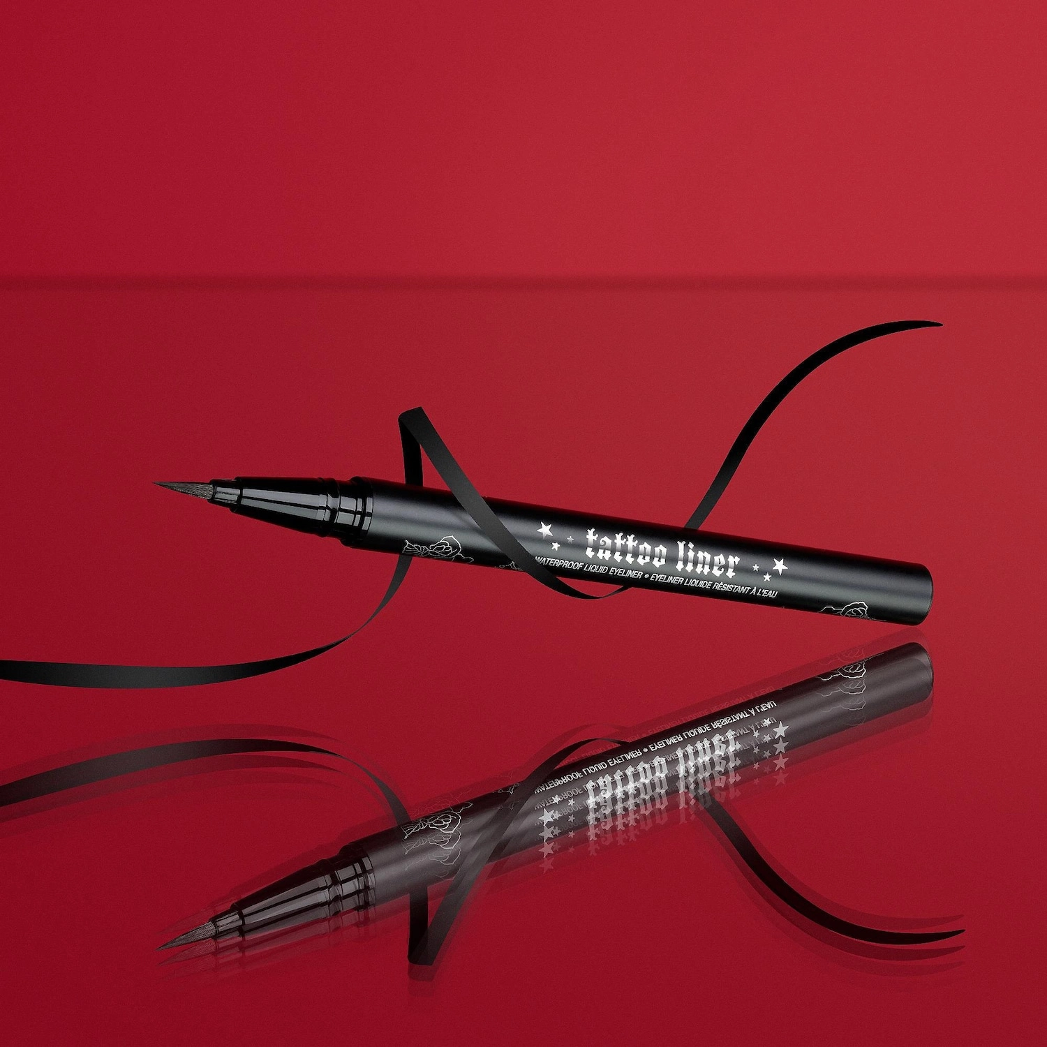 KVD Beauty Tattoo Liner Vegan Waterproof Liquid Eyeliner in Trooper - Satin Black - Image 5