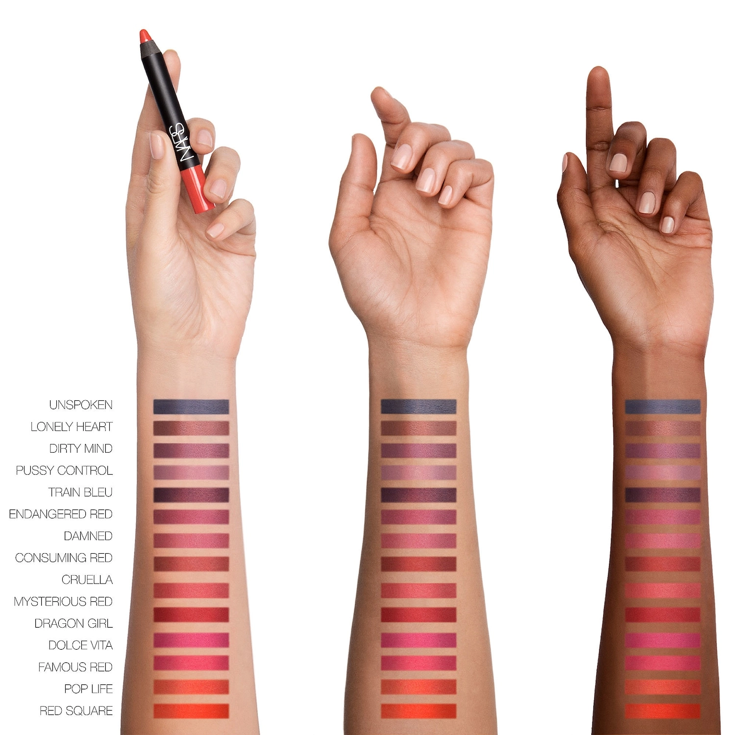 NARS Velvet Matte Lipstick Pencil Color: Train Bleu - Deep Aubergine - Image 5