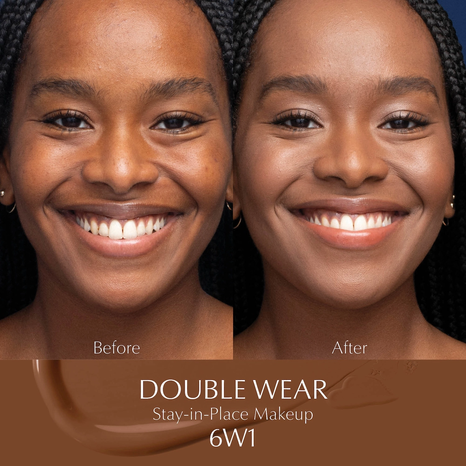 Estée Lauder Double Wear Stay-in-Place Foundation Color 6W1 Sandalwood - Image 3