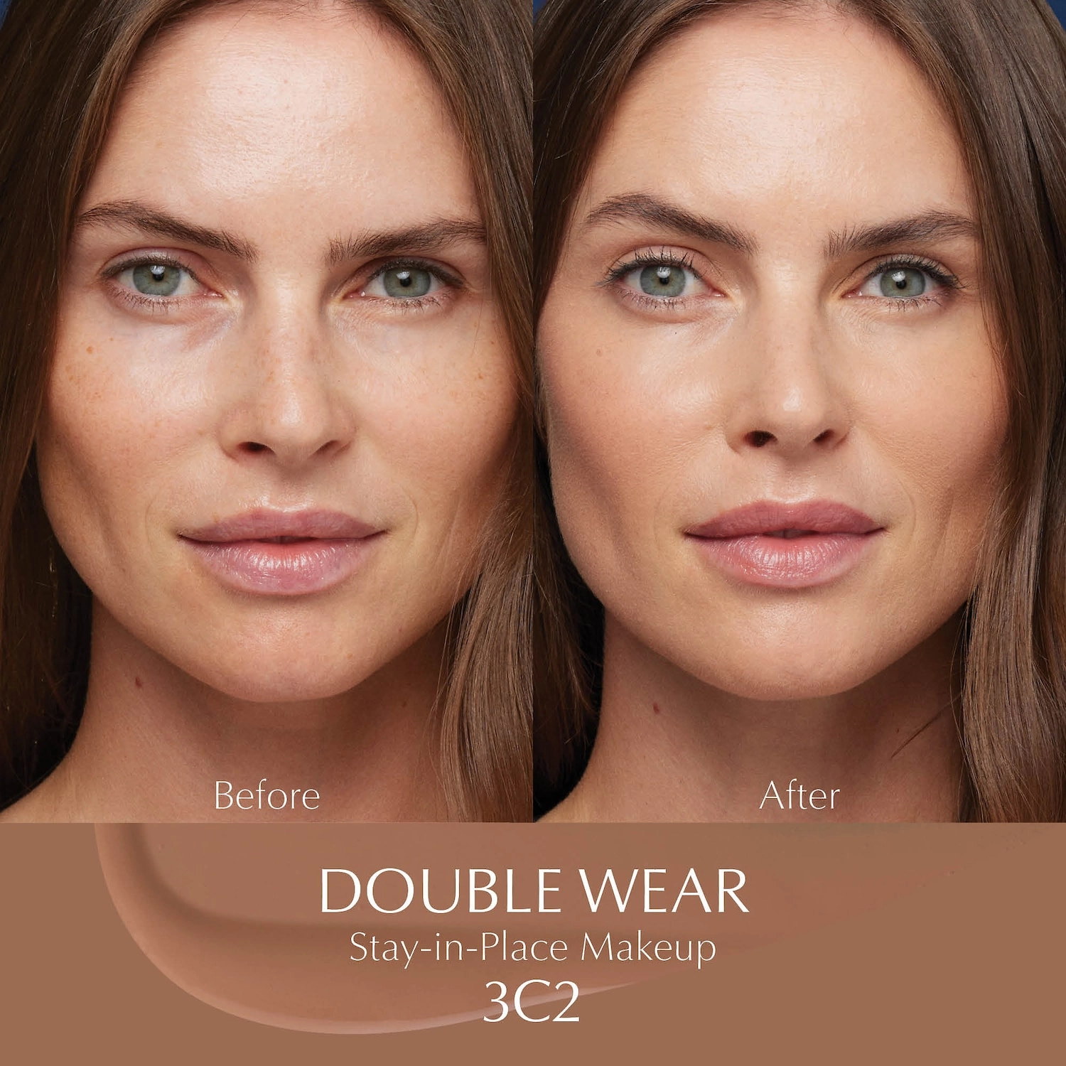 Estée Lauder Double Wear Stay-in-Place Foundation 3C2 Pebble - Medium with Cool Rosy Undertones - Image 3