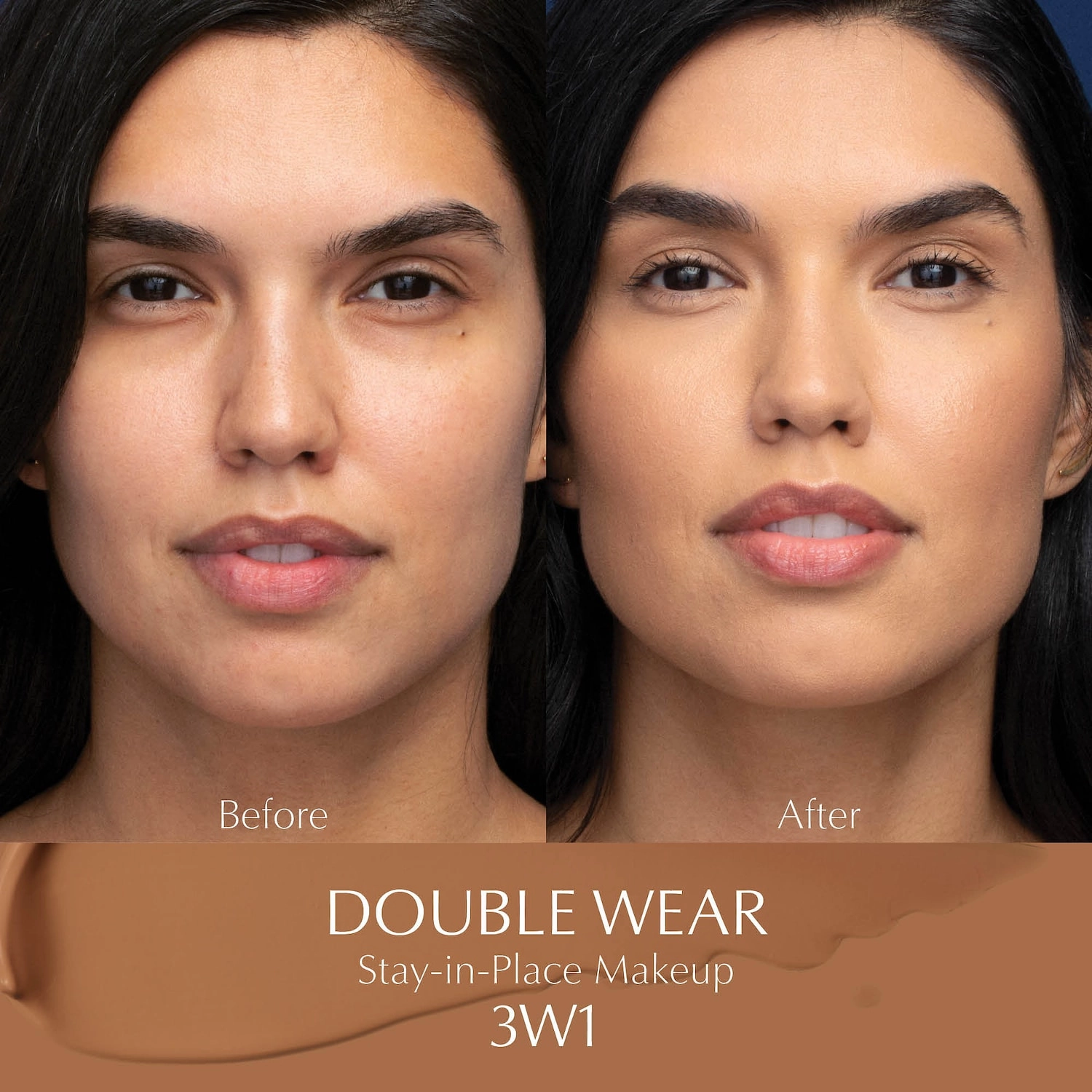 Estée Lauder Double Wear Stay-in-Place Foundation 3W1 Tawny - Medium with Warm Golden Undertones - Image 3
