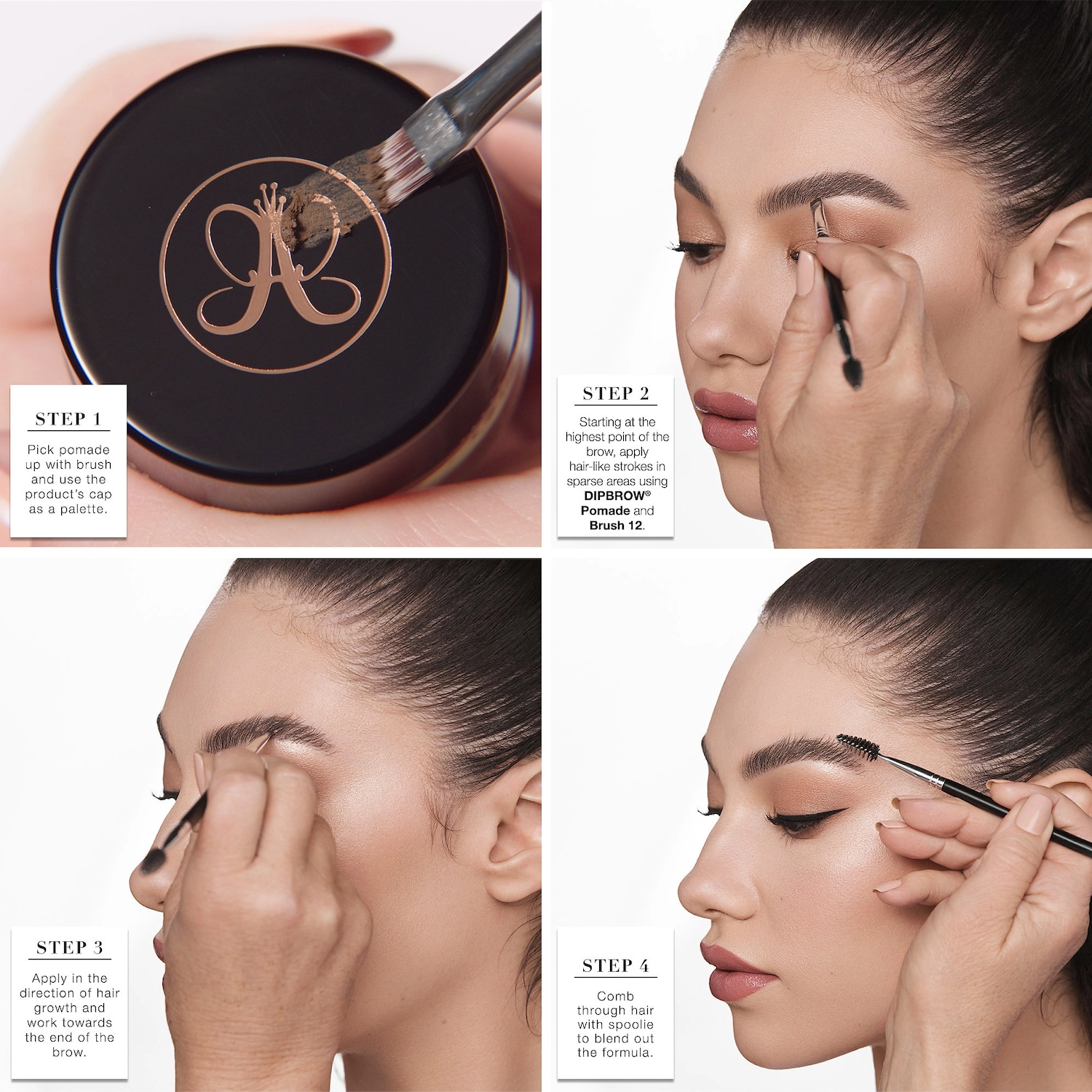 Anastasia Beverly Hills DIPBROW® Waterproof Smudge Proof Brow Pomade - Dark Brown - Image 6