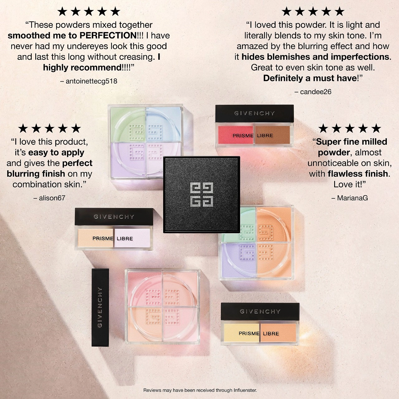 Givenchy Prisme Libre Loose Setting and Finishing Powder Color: 01 Original Mousseline Pastel - Image 7