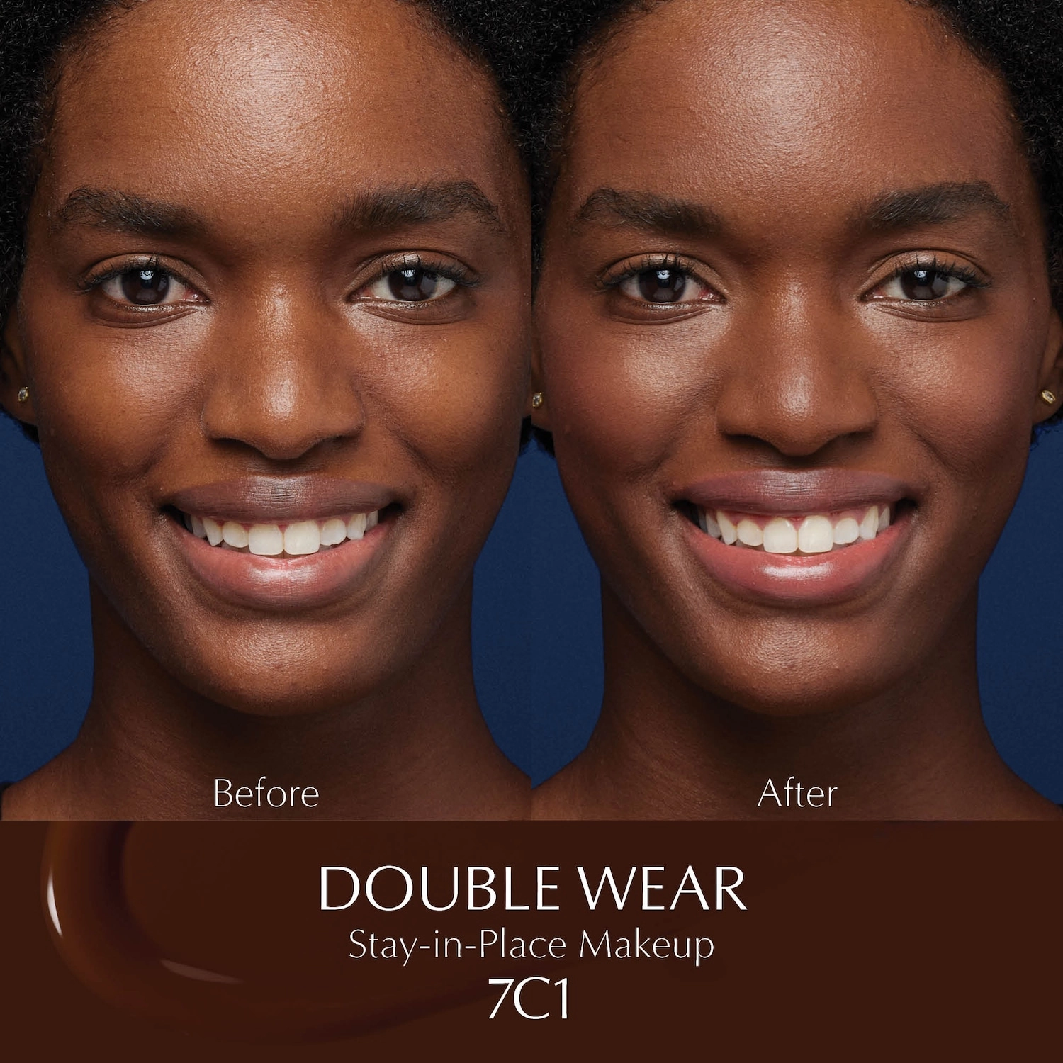 Estée Lauder Double Wear Stay-in-Place Foundation 7C1 Rich Mahogany - Extra Deep with Cool Red Undertones - Image 3