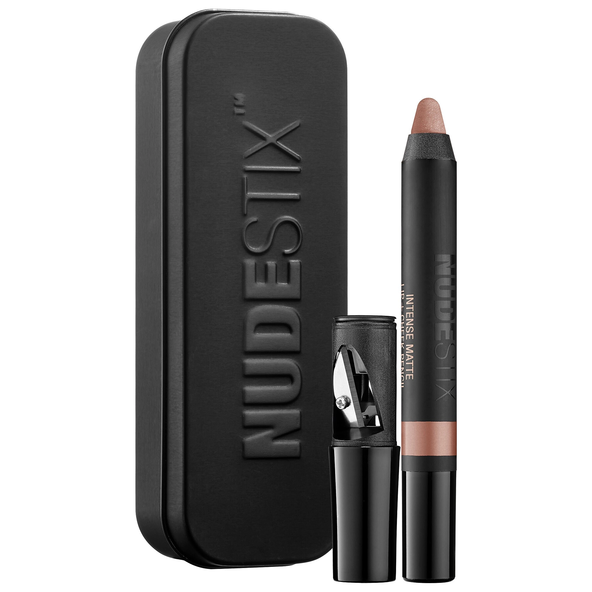 NUDESTIX Intense Matte Lip + Cheek Pencil in Tamed - Cool Toned Rose Tan with Matte Finish