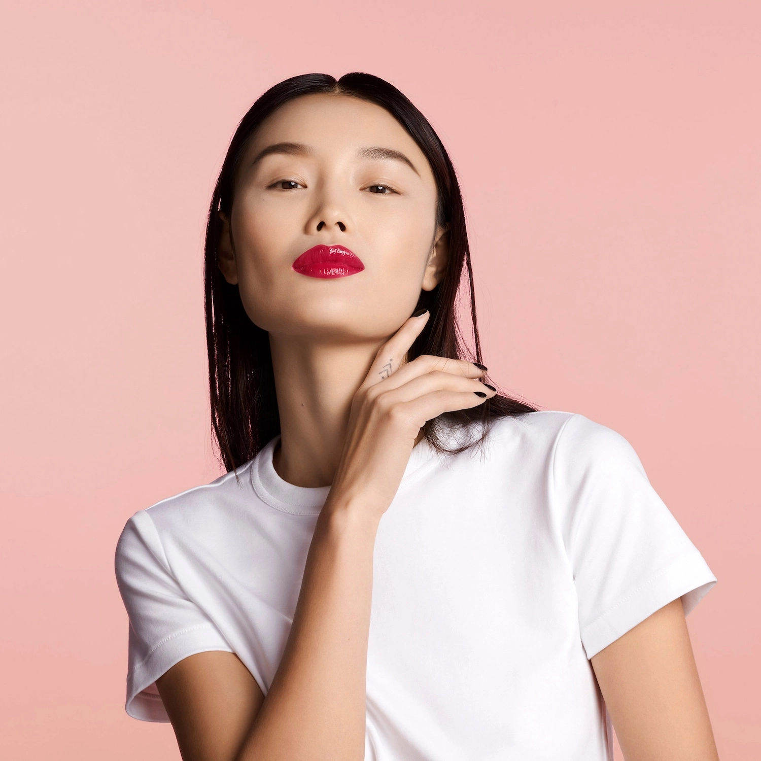 Yves Saint Laurent Rouge Volupté Shine Lipstick Balm Color 45 Rouge Tuxedo - Cherry Red - Image 6