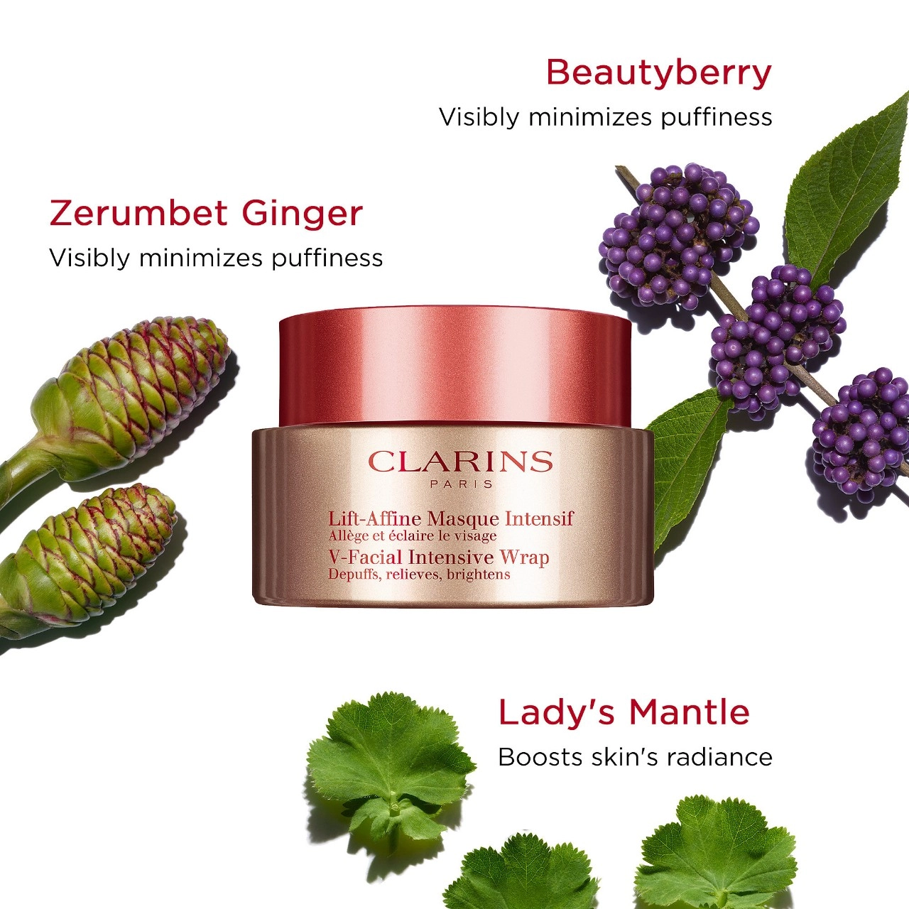 Clarins V-Facial Instant Depuffing Face Mask 2.5 oz/74 mL - Image 2