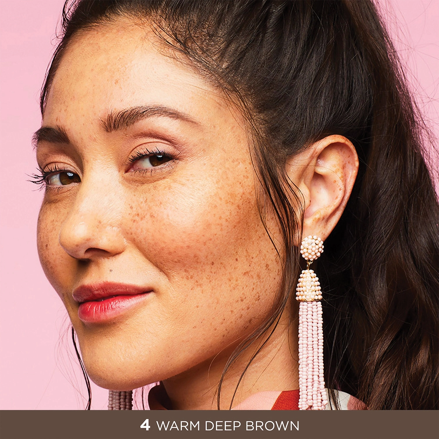 Benefit Cosmetics Goof Proof Waterproof Easy Shape & Fill Eyebrow Pencil Color: 4 - Warm Deep Brown - Image 6