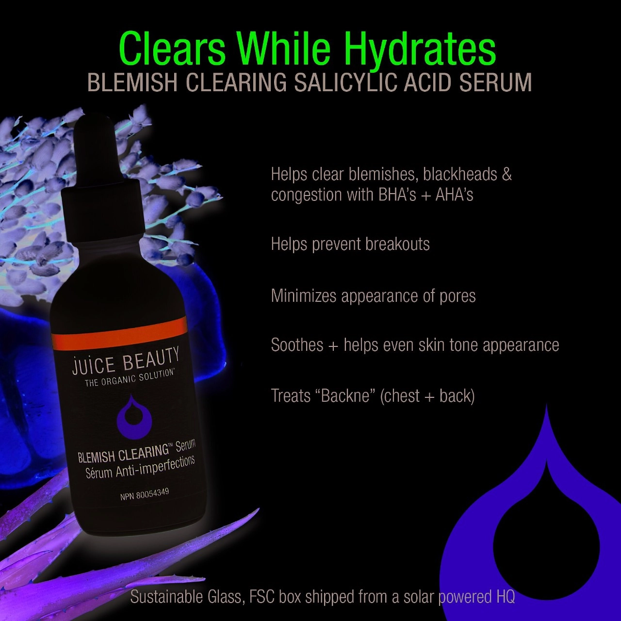 Juice Beauty Blemish Clearing Serum 2 oz/ 60 mL Salicylic Acid Vegan - Image 4