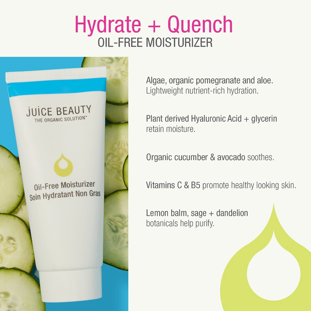 Juice Beauty Oil-Free Moisturizer 2 oz/ 60 mL - Vegan - Best for Oily, Combo, Normal Skin - Image 4