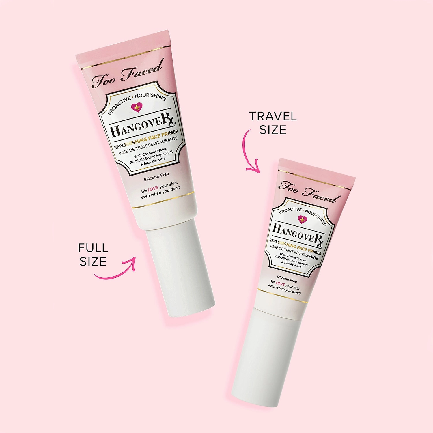 Too Faced Mini Hangover Replenishing Face Primer 0.68 oz/20mL Hydrating Radiant Finish Vegan - Image 3