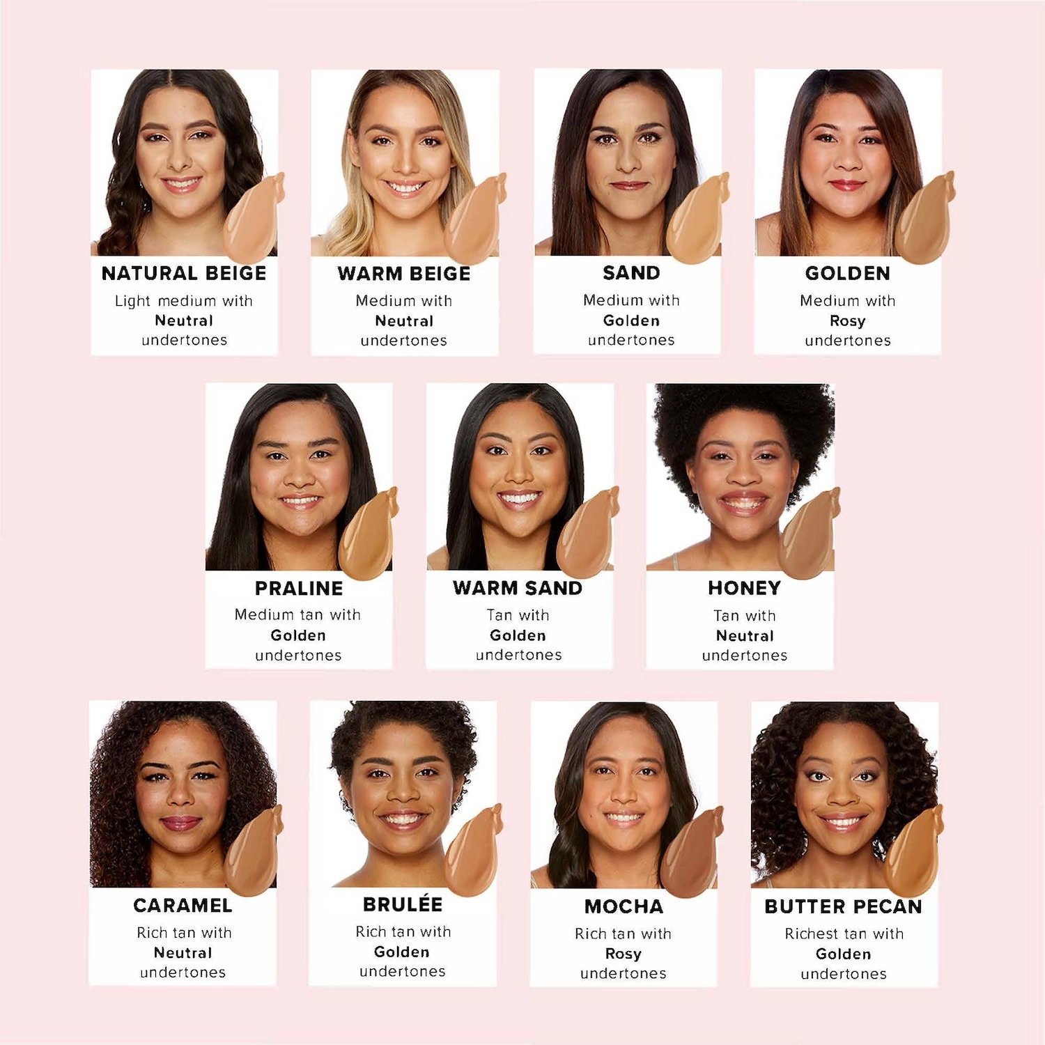 Too Faced Born This Way Natural Finish Longwear Liquid Foundation Color: Warm Sand - Tan with Golden Undertones - Image 4