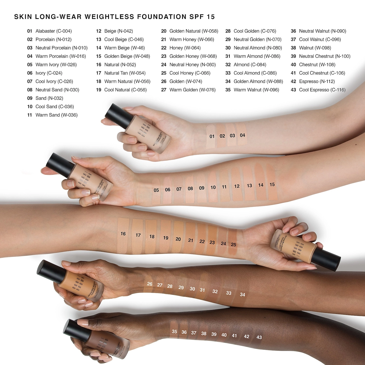 Bobbi Brown Skin Long-Wear Weightless Foundation SPF 15 Natural Tan (N-054) - Image 3