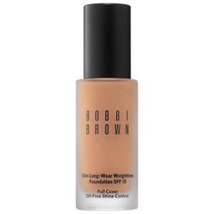 Bobbi Brown Skin Long-Wear Weightless Foundation SPF 15 Color: Honey (W-064) - Medium Dark Beige with Yellow Undertones