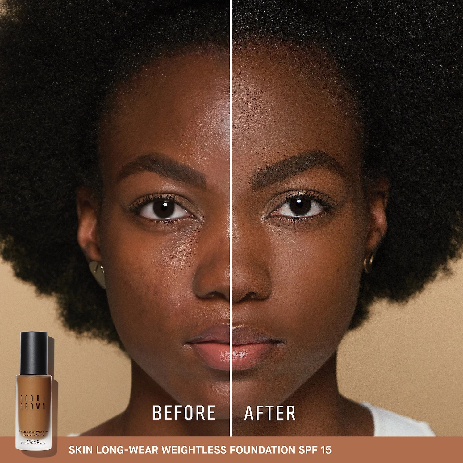 Bobbi Brown Skin Long-Wear Weightless Foundation SPF 15 in Chestnut (W-108) - Image 5